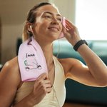 Personalised Embroidered Golf Pattern Absorbent Waffle Towel with Name and Hanging Clip Sports Accessories Birthday Gift for Golf Lovers