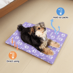 Personalizado Paw Print Multicolor Pet Cooling Mats Cover with Name Pet Supplies Summer Essential New Pet Birthday Gift for Pet Owners Lovers