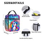 Personalised Cartoon Dinosaur Lorry Fantasy Unicorn Insulated Lunch Bag with Name Portable Picnic Back to School Gift for Boys Girls