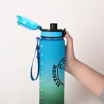 Pelota de bádminton personalizada 32 oz Botella de agua deportiva motivacional con marcador de tiempo y nombre Regalo de cumpleaños para entusiastas del deporte