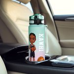 Gepersonaliseerde Cartoon Basketbal Jongen 32 oz Verloop Sport Waterfles met Naam en Tijd Marker Match Day Verjaardagscadeau voor Gym Sportliefhebbers