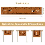 Henkilökohtainen Crow Orange Spooky taulukko juoksija Initial Home Decor Housewarming Halloween lahja perheen ystävä