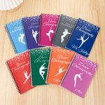 Personalized Dance Choreography Dancer Silhouette A5 Notebook with Name Competition Day Back to School Birthday Gift for Dance Lovers Students