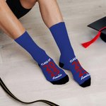 Chaussettes personnalisées de la promotion 2025 avec l'année et le nom Cadeau de fin d'études pour les diplômés de la promotion 2025