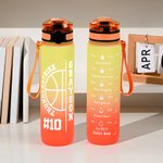 Pelota de bádminton personalizada 32 oz Botella de agua deportiva motivacional con marcador de tiempo y nombre Regalo de cumpleaños para entusiastas del deporte