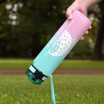 Pelota de bádminton personalizada 32 oz Botella de agua deportiva motivacional con marcador de tiempo y nombre Regalo de cumpleaños para entusiastas del deporte