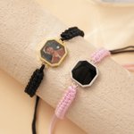 A Love Only Your Warmth Can Reveal - Personalized Hidden Heat-activated Photo Adjustable Braided Bracelet