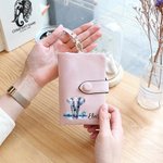 Personalized Watercolor Wild Elephant PU Leather Wallet with Card Slots and Name Birthday Anniversary Travel Gift for Family Friends