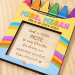 Henkilökohtainen värikynä Rainbow teksti ja Grade Wood Sticky Note haltija Sticky Notes takaisin kouluun arvostus lahja opettajille