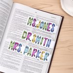 Personalised Waterproof Pencil Teacher Elements Magnetic Bookmark Clip with Text Teacher's Day Back to School Gift for Book Lover Teacher