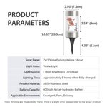 Personalized Birth Flower Waterproof Solar Garden Light with Name Removable Garden Decoration Birthday Gift for Family Gardening Lovers