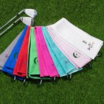 Personalized Embroidered Golf Club Golf Tee Absorbent Sport Towel with Name and Hanging Clip Game Day Birthday Gift for Golf Lover