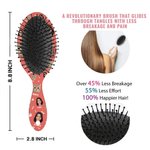 Personalisierte Paw Print Bone 1-3 Gesicht Fotos Luftkissen Kamm mit Namen und Griff Multicolor täglichen Gebrauch Geburtstag Geschenk für Frauen Mädchen Tierliebhaber