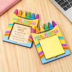Henkilökohtainen värikynä Rainbow teksti ja Grade Wood Sticky Note haltija Sticky Notes takaisin kouluun arvostus lahja opettajille