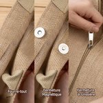 Sac de Plage en Jute Personnalisé avec Nom et Fleur de Naissance Cadeau Anniversaire Fête Mariage pour Femmes