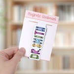 Personalised Waterproof Pencil Teacher Elements Magnetic Bookmark Clip with Text Teacher's Day Back to School Gift for Book Lover Teacher