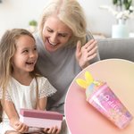 Personlig glassvåffla Bunny 15 oz vattenflaska med sugrör och namn Födelsedag sommar semester resepresent för barn