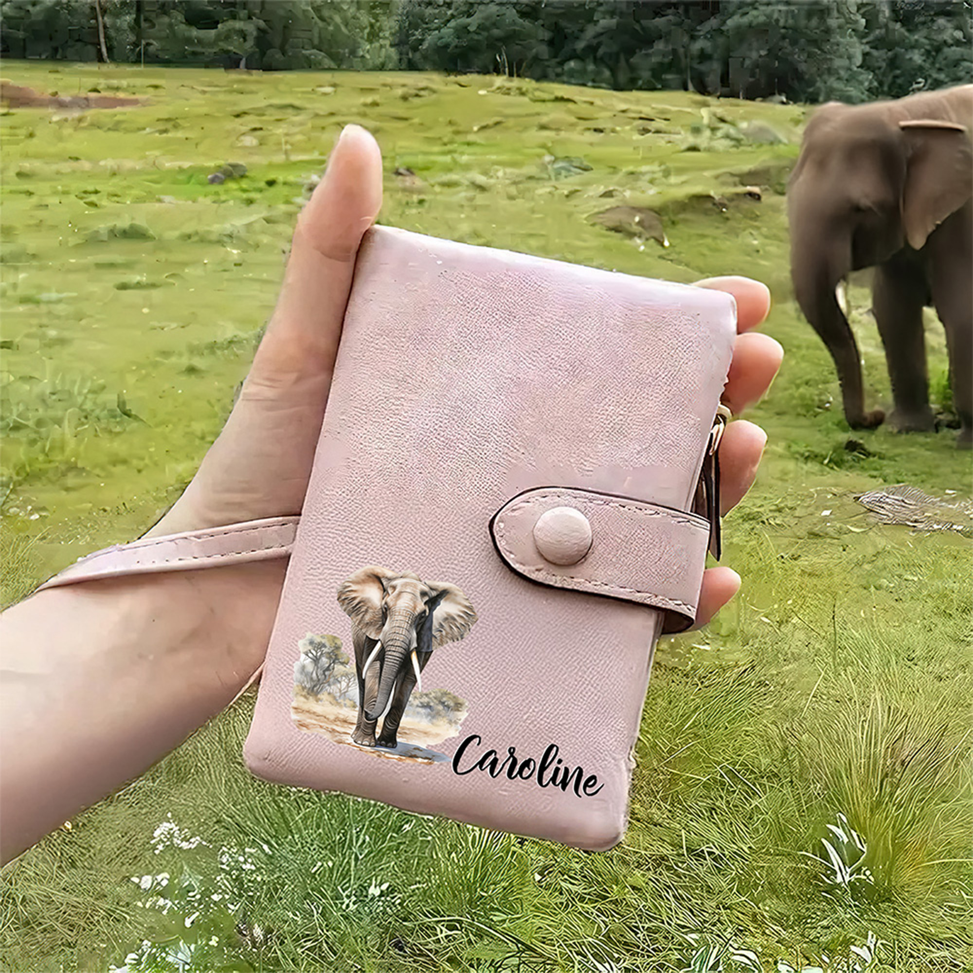 Portefeuille personnalisé en cuir PU avec fentes pour cartes et nom Anniversaire Cadeau de voyage pour la famille et les amis