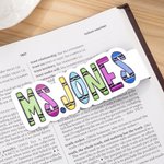 Personalised Waterproof Pencil Teacher Elements Magnetic Bookmark Clip with Text Teacher's Day Back to School Gift for Book Lover Teacher