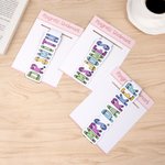 Personalised Waterproof Pencil Teacher Elements Magnetic Bookmark Clip with Text Teacher's Day Back to School Gift for Book Lover Teacher