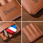 Personalized PU Leather Dart Case with Engraved Text and Holding 3 Darts Tournament Accessories Birthday Gift for Dart Lovers