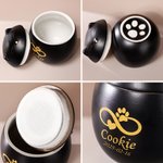 Personlig hund katt tassavtryck urna för aska med graverat namn och datum sorg minnesgåva för husdjursälskare vid förlust