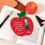 Personalised Cartoon Teacher Apple Wooden Ornament with Year and Name Teachers' Day Appreciation Gift for Teachers