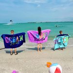 Personalised Summer Theme Title Oversized Quick Dry Microfiber Beach Towel with Name Travel Essentials Birthday Gift for Women