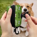 Cane personalizzato con impronte di zampe, cuore d'osso, porta sacchetti per la cacca con nome dell'animale, attività all'aperto, regalo di compleanno per il proprietario dell'animale.