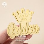 Personalised Star Crown Sorority Greek Letter Badge with Chapter and Year 25 Silver 50 Gold Anniversary Gift for Sorors | Callie × Affinity Licensing