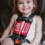 Personalisierte Medizinischer-Notfall-Alarm 2 Stk. Auto-Sicherheitsgurtbezüge mit Namen Text Fürsorgliches Geburtstagsgeschenk für Kinder Familie
