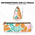 Trousse à Crayons Personnalisée avec Nom Style Floral Danois Fournitures de Bureau Cadeau Rentrée Scolaire pour Enfant Étudiant