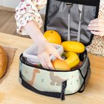 Sac Repas Isotherme Multicolore Personnalisé avec Nom Motif Dessin Animé Cadeau d'Anniversaire Rentrée Scolaire pour Garçons Filles