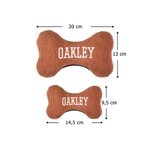 Personalisiertes Knochenform Hund Quietschspielzeug aus Cord mit Namen Stickerei Hundetraining Geburtstag Geschenk für Hundeliebhaber Hundetrainer