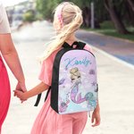 Personalised Cartoon Mermaid Backpack Luch Bag Pencil Case Set with Name Back to School Birthday Gift for Girls