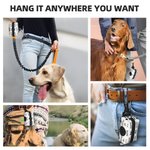 Cane personalizzato con impronte di zampe, cuore d'osso, porta sacchetti per la cacca con nome dell'animale, attività all'aperto, regalo di compleanno per il proprietario dell'animale.