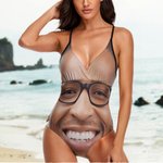 Personalisierte Gesicht Foto Frauen einteiligen Badeanzug Strand Wesentliche Sommerurlaub lustig Geburtstag Jahrestag Geschenk für Freundin Ehefrau