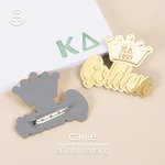 Personalised Star Crown Sorority Greek Letter Badge with Chapter and Year 25 Silver 50 Gold Anniversary Gift for Sorors | Callie × Affinity Licensing