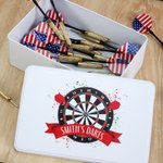 Personalized Dartboard Spray Paint Darts Accessories Organizer with Text Birthday Gift for Dart Player
