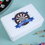 Personalized Dartboard Spray Paint Darts Accessories Organizer with Text Birthday Gift for Dart Player