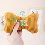 Personalisiertes Knochenform Hund Quietschspielzeug aus Cord mit Namen Stickerei Hundetraining Geburtstag Geschenk für Hundeliebhaber Hundetrainer