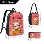 Mochila personalizada de animales de dibujos animados Bolsa de almuerzo Estuche con nombre Regalo de cumpleaños de vuelta al cole para niños y niñas