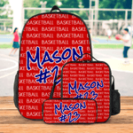 Personalized Supported Ball Team Name Number Backpack Lunch Bag Pencil Case Set Back to School Birthday Game Day Gift for Students