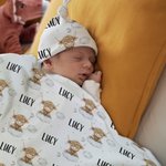 Personalized Cute Cloud Moon Highland Cow Baby Swaddle Knotted Hat Set Blanket with Name Coming Home Outfit Birthday Baby Shower Gift for Newborns