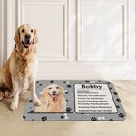 Personalized Pet Photo Self-Introduction Information Absorbent Pet Feeding Mat with Rubber Backing Pet Supplies Birthday Gift for Cat Dog Owners