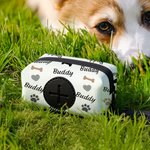 Cane personalizzato con impronte di zampe, cuore d'osso, porta sacchetti per la cacca con nome dell'animale, attività all'aperto, regalo di compleanno per il proprietario dell'animale.