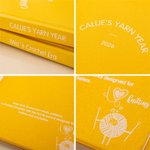 Calendrier personnalisé des pelotes de laine 2026 Journal A5 avec texte et page de planification de projet Accessoires de rangement pour le crochet Cadeau d'anniversaire pour les amoureux du tricot
