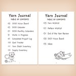 Calendrier personnalisé des pelotes de laine 2026 Journal A5 avec texte et page de planification de projet Accessoires de rangement pour le crochet Cadeau d'anniversaire pour les amoureux du tricot