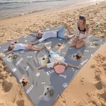 Gepersonaliseerde Bones Paw Prints 1-3 gezicht foto's Veelzijdige deken picknickmat met naam strand reizen camping wandelen cadeau voor dierenliefhebbers familie