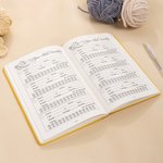 Calendrier personnalisé des pelotes de laine 2026 Journal A5 avec texte et page de planification de projet Accessoires de rangement pour le crochet Cadeau d'anniversaire pour les amoureux du tricot